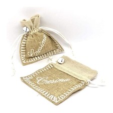 12 pz  sacchetto juta con