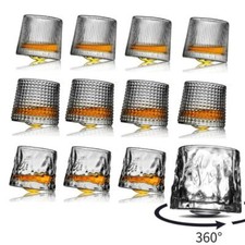 4 pezzi Bicchieri Rotanti Ruotabili 360 Base movibile whisky amaro liquori bar