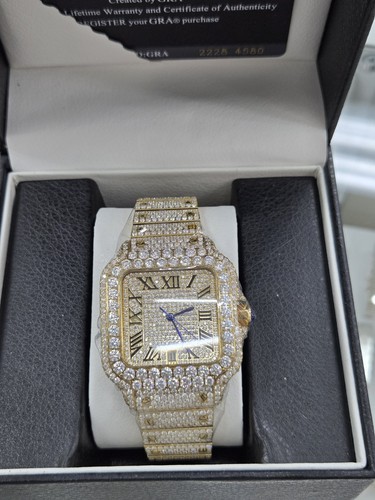 Orologio moissanite cassa e - orologio, moissanite,