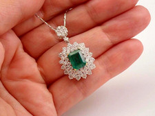 Emerald Cut Green Emerald Halo