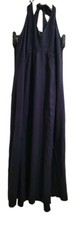 Maxi abito blu navy scollo