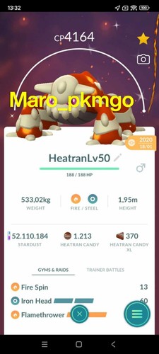Pokemon shiny heatran lv50 - heatran,