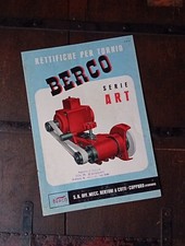 BERCO RETTIFICHE PER TORNIO OFFICINA MACCHINE UTENSILI brochure originale 1941
