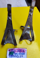 RARA COPPIA PUNTALI ALE DEPOSITATO ACCIAIO MISURA MEDIA PUNTAPIEDI