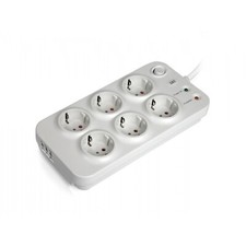 Multipresa filtrata ”PREMIUM” a 6 uscite, protezione linea telefonica