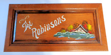 Insegna Vintage La Famiglia Robinson Placca Legno Dipinta A Mano da Appendere a Parete
