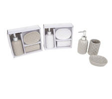 Set 3 Pezzi Accessori Bagno