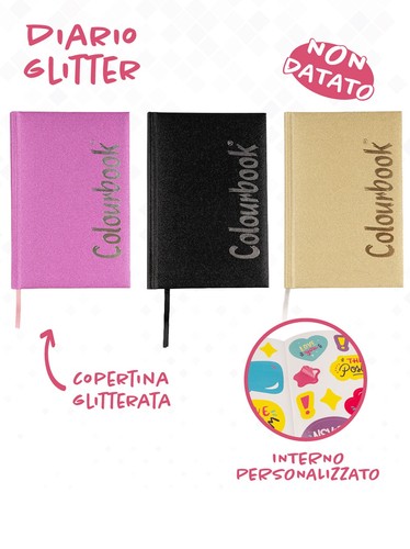 Diario scolastico glitter - diario,