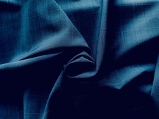 NAVY PURE WOOL CHECK LUXURY