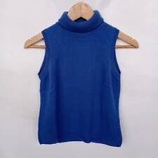 smanicato Malo da donna 100% Cashmere colore blu Taglia 42