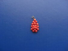 18kt Red and Gold Coral Button