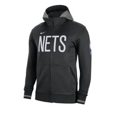 Felpa Nike NETS Dri-Fit NBA Taglia M Nera con Inserti Grigio