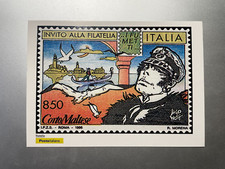2019 Cartolina Filatelica Romics annullo su Francobollo Corto Maltese