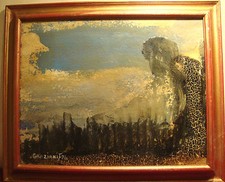 GRAZIANI F. - 1976 - OMBRE - QUADRO TECNICA MISTA SU TAVOLA - CON CORNICE