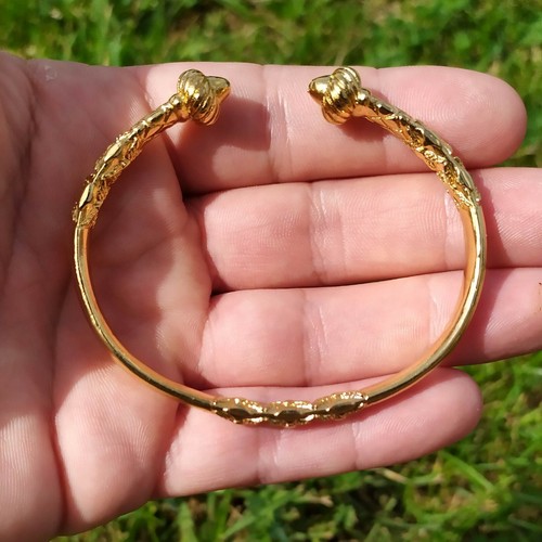 Bracelet torque viking plaqué - bracelet,