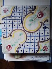 Ceramica vietri mattonella vietrese piastrella Dipinta italiana rara 20x20 