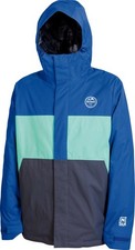 Nitro Funtime Snowboard Jacket, Men's Size Large, Blue / Aqua / Flint Grey 