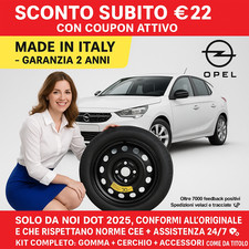 🚗Kit Ruotino Scorta Per Opel Corsa F Da 16” 4Fori Per Emergenza Stradale DOT 25