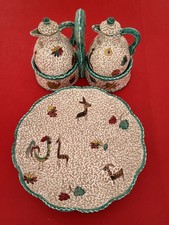 Set olio e aceto e piatto da