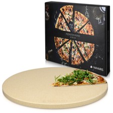 Pietra Refrattaria XXL per Pizza Pane Ricettario - Teglia Ø 35cm Cordierite 800°