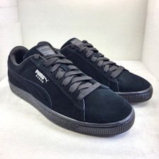 Scarpe da ginnastica uomo PUMA scamosciate triple nere UK8 *NUOVE/INUTILIZZATE* (X40)