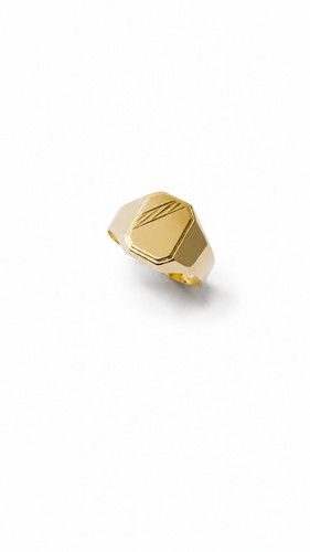 Anello scudo ottagonale oro - anello,