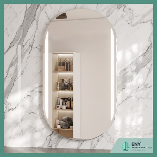 Specchio bagno led ovale - specchio,