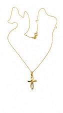 Collana Con Croce 45cm In Oro
