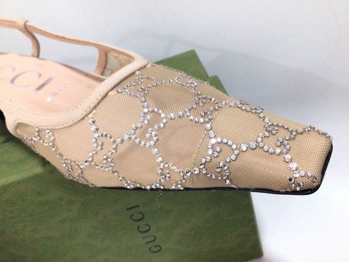 Gucci crystals slingback - crystals, gg