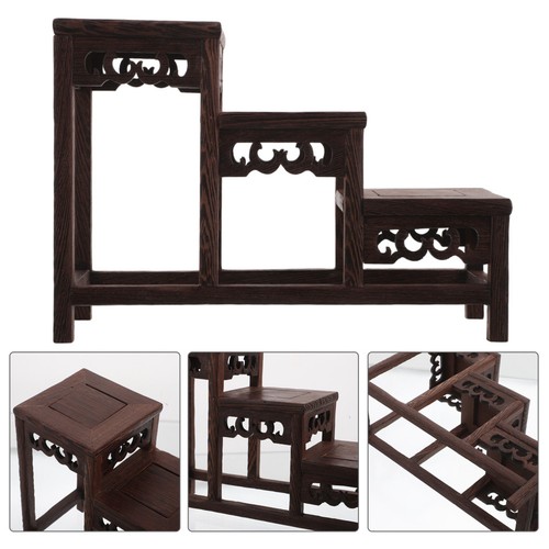 Wood display shelf stand - wood,