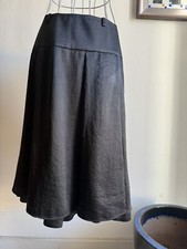 Marella Gonna Nera Lunga Tessuto Lucido  Made In Italy