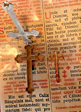 RARA RELIQUIA 1° CLASSE PAPA BENEDETTO XV: Enkolpion con sigillo in cera - Anno Santo 1950