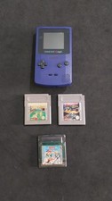 CONSOLE NINTENDO GAMEBOY COLOR VIOLA PURPLE CGB-001 PAL USATA CON 3 GIOCHI