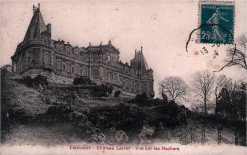 Cpa liancourt château - cpa,