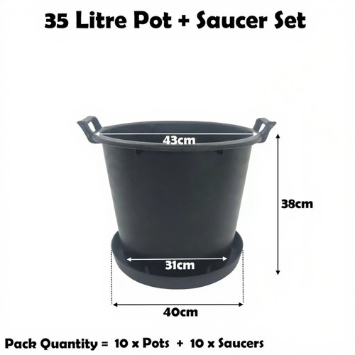 Vaso per piante 35 litri - x,