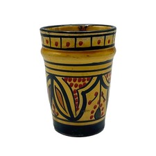 Bicchiere/Boccale Etnico Artigianale in Terracotta di Safi - Autentica Ceramica 