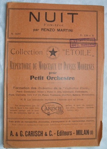 Nuit renzo martini - nuit, spartiti