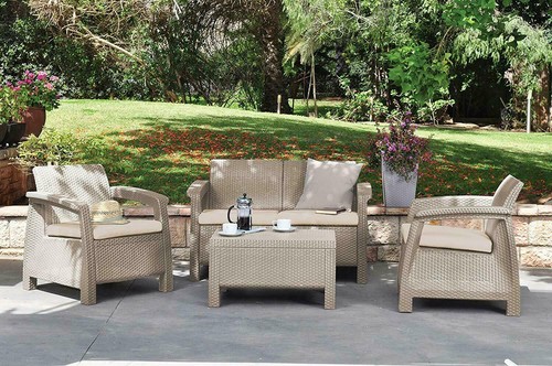 Salotto rattan set 1 - rattan,