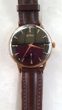 DELBANA ANNI ANNI 40 RARE VINTAGE SWISS MADE OROLOGIO MECCANICO NERO FUNZIONANTE