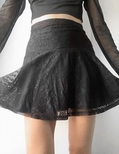 Killstar lace skirt black high waist xs gothic style y2k glam goth new