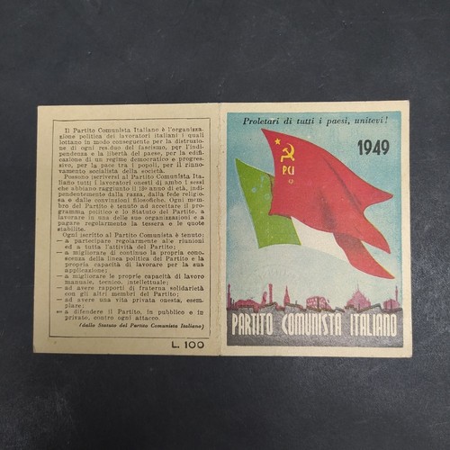 Tessera del partito comunista - tessera,