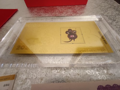 Oro 24k francobollo cinese - 24k,