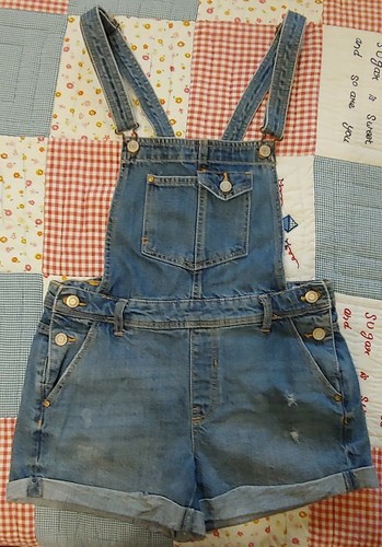 Salopette jeans pantaloncino - jeans,