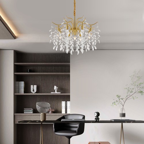Lampadario cristallo oro - , 8