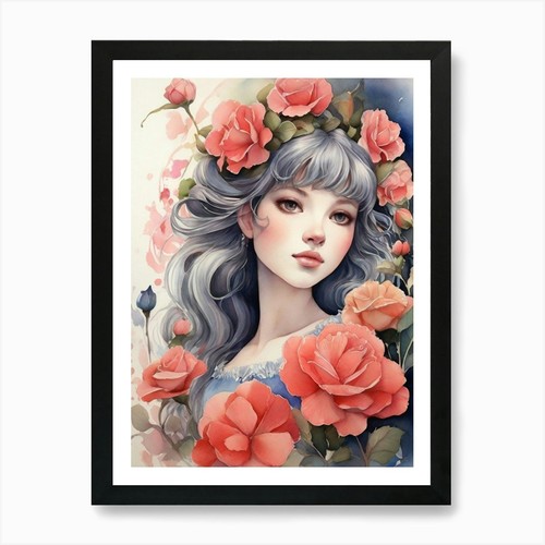Stampa artistica ragazza con