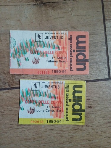 Biglietti juventus 1990 - juventus, 1990/91