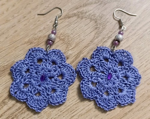 Orecchini uncinetto crochet - orecchini,