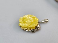 Ciondolo ambra, bianco nuovo