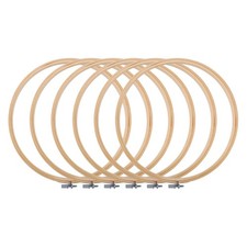 6 Pezzi 10 Pollici Cerchi Da Ricamo nel Legno Rotondo Regolabile Cerchio di4486