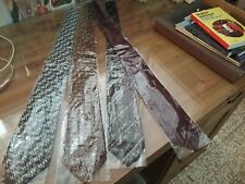 LOTTO DI 4 CRAVATTE VINTAGE PURA SETA MADE IN ITALY-ANONIME NO MARCA
